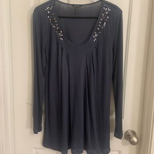 Grey beaded tunic